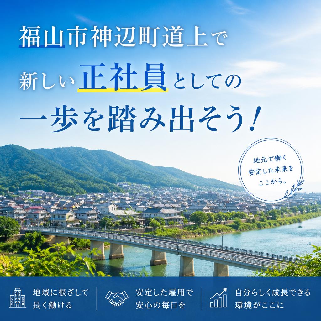 福山市神辺町道上で新しい正社員としての一歩を踏み出そう！