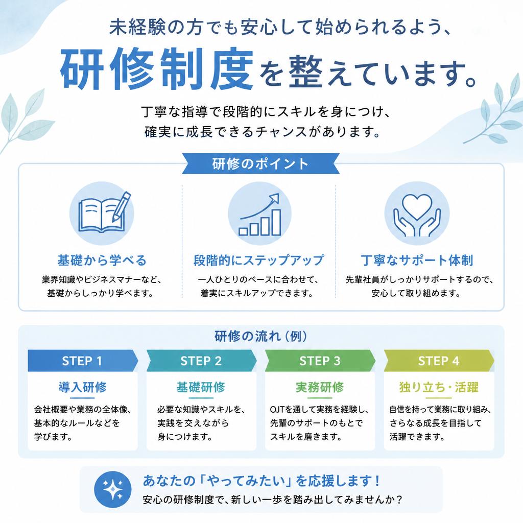働きながら学べるサポート体制