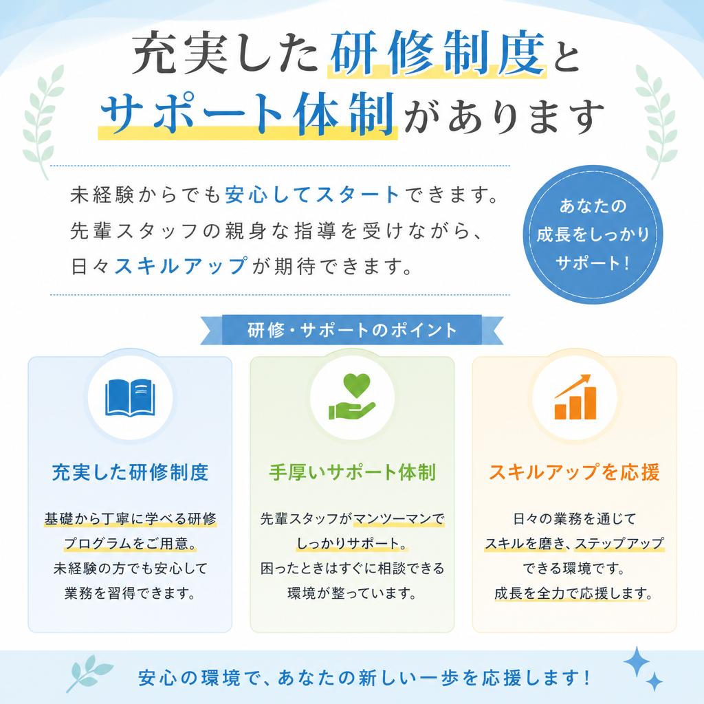 働きながら成長できる環境