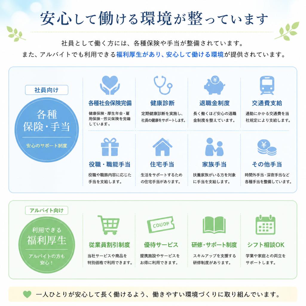充実の福利厚生