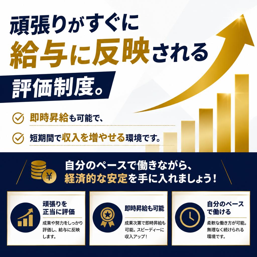 高収入・昇給制度の魅力！