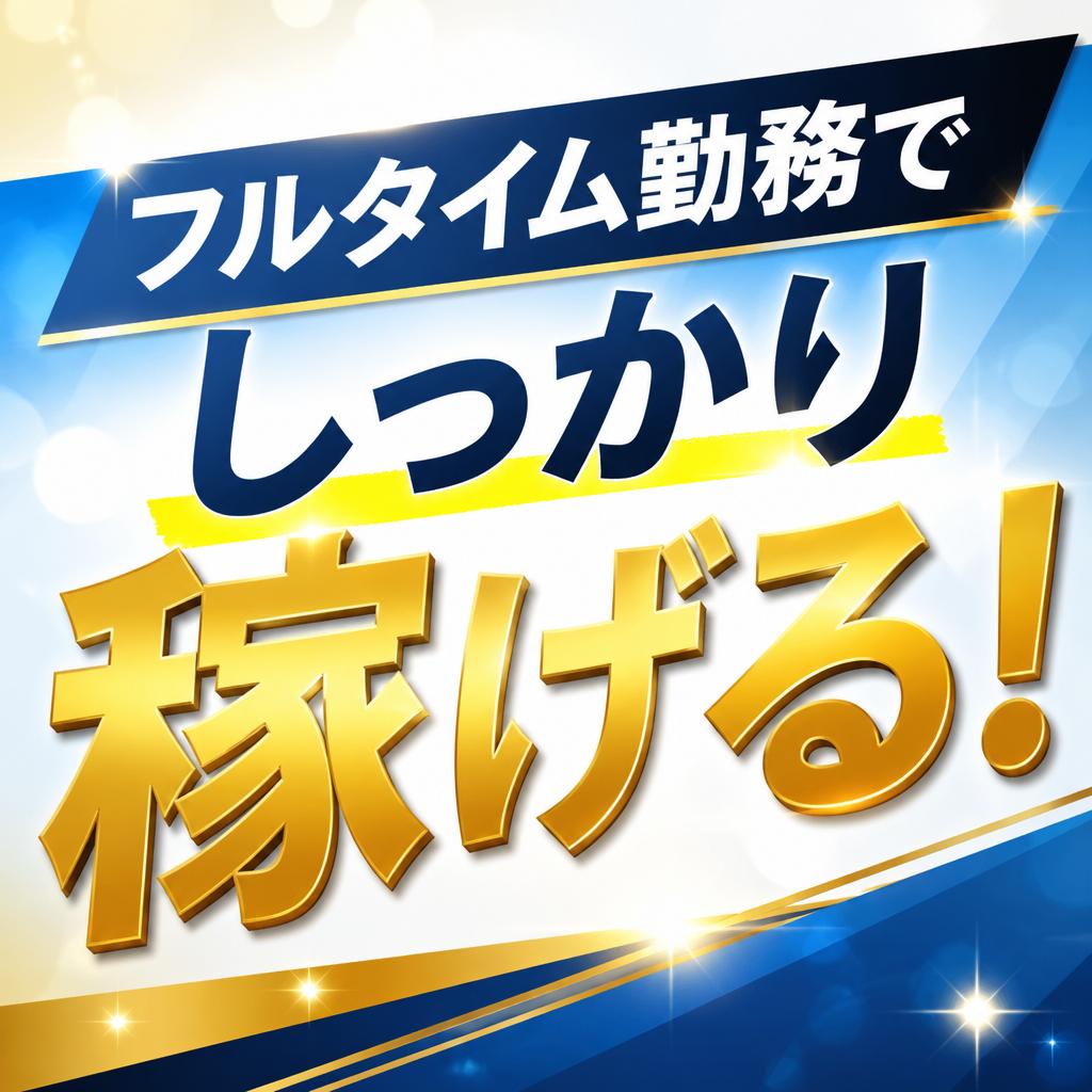 フルタイム勤務でしっかり稼げる！